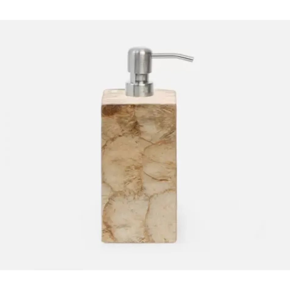 Andria Smoked Soap Pump XL: 3.5"L x 2.5"W x 8.5"H