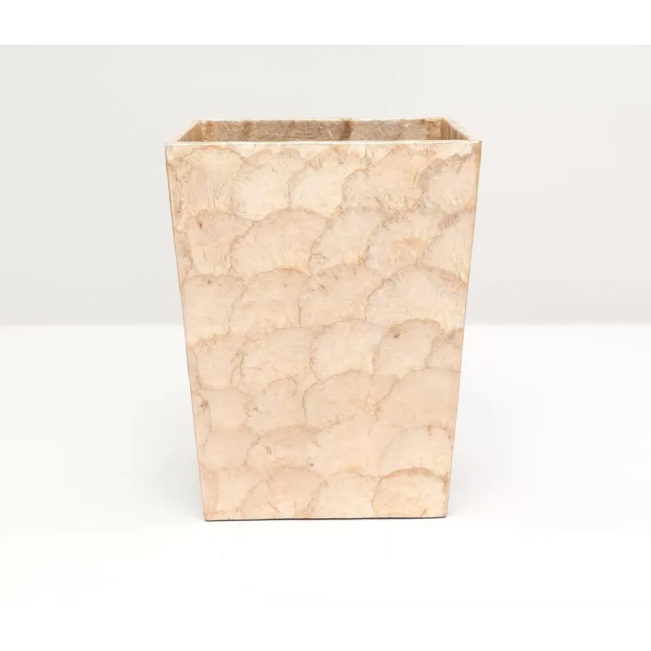 Andria Smoked Wastebasket Square: 9"L x 9"W x 11"H