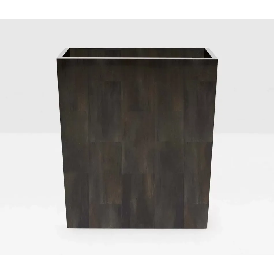 Arles Dark Wastebasket Rectangular Tapered Faux Horn
