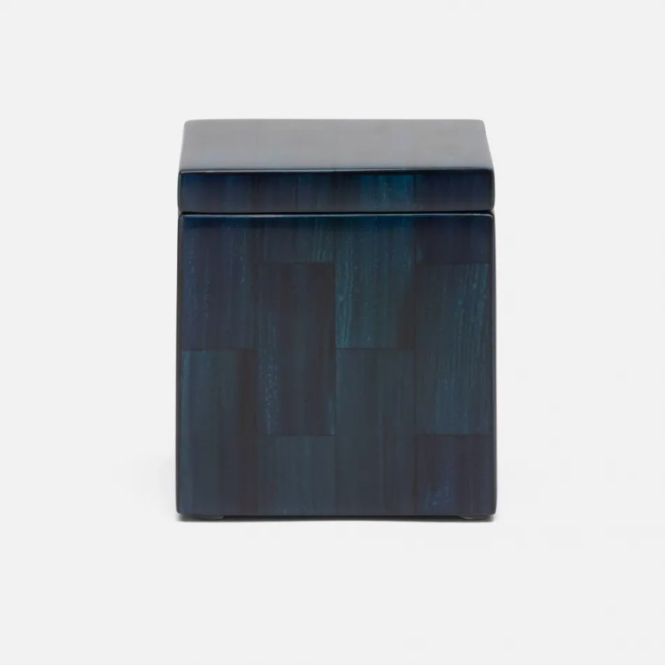 Arles Navy Canister Square Straight Faux Horn