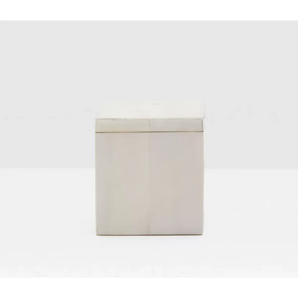 Arles White Canister Square Straight Faux Horn