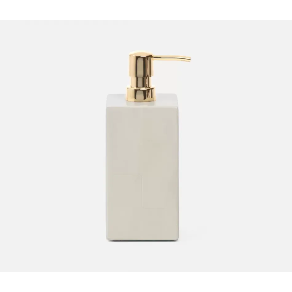 Arles White Xl Soap Pump Square Straight Faux Horn