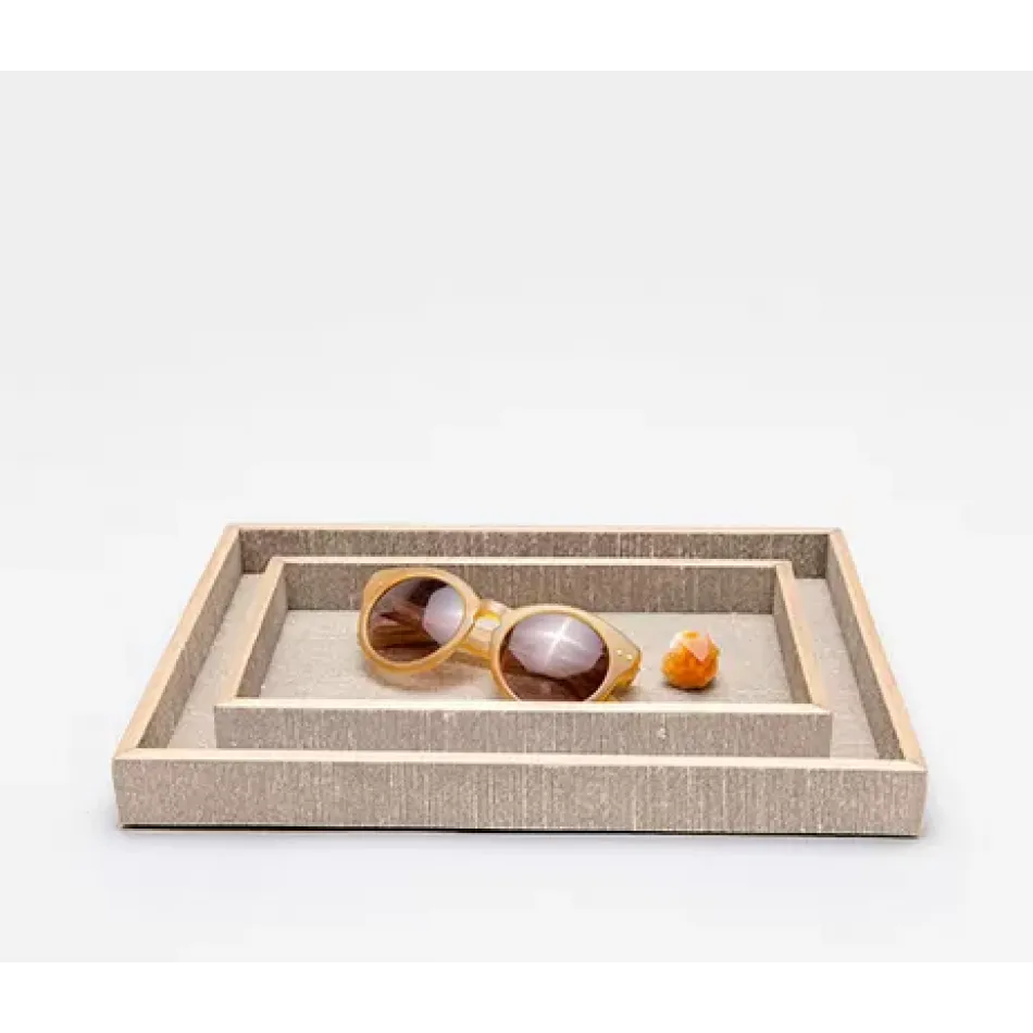 Bruges Sand Trays 10"L x 6"W x 1"H, 12.5"L x 9.5"W x 1"H Set of 2