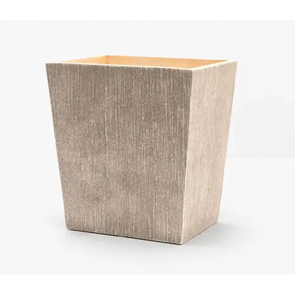 Bruges Sand Wastebasket Rectangular: 10"L x 8"W x 11"H