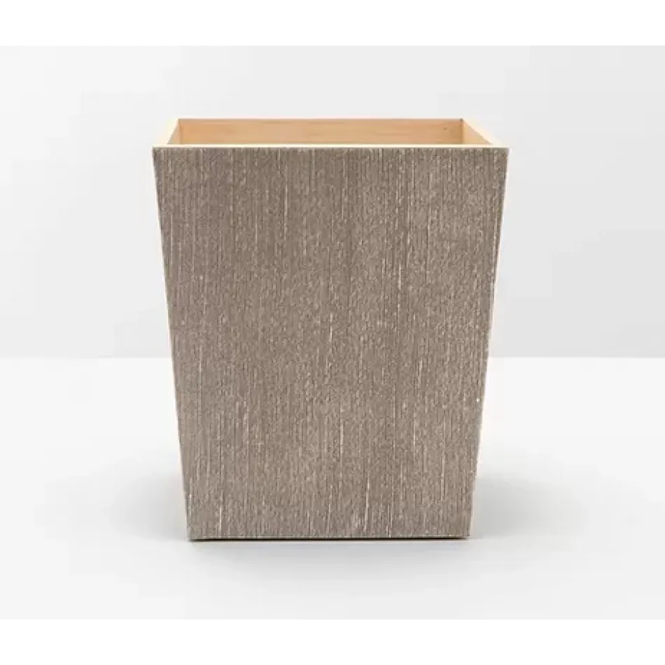 Bruges Sand Wastebasket Square: 9"L x 9"W x 11"H