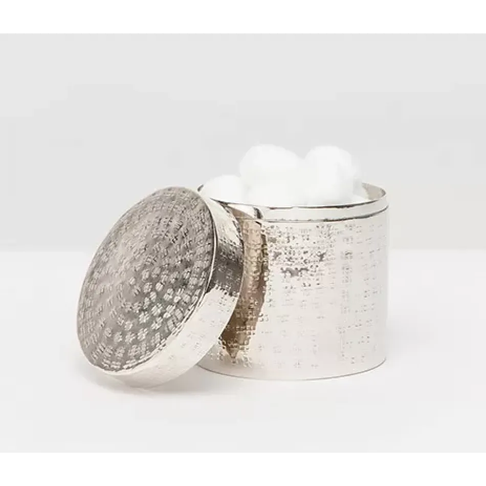 Buren Shiny Nickel Bath Canister 4"D x 4.5"H