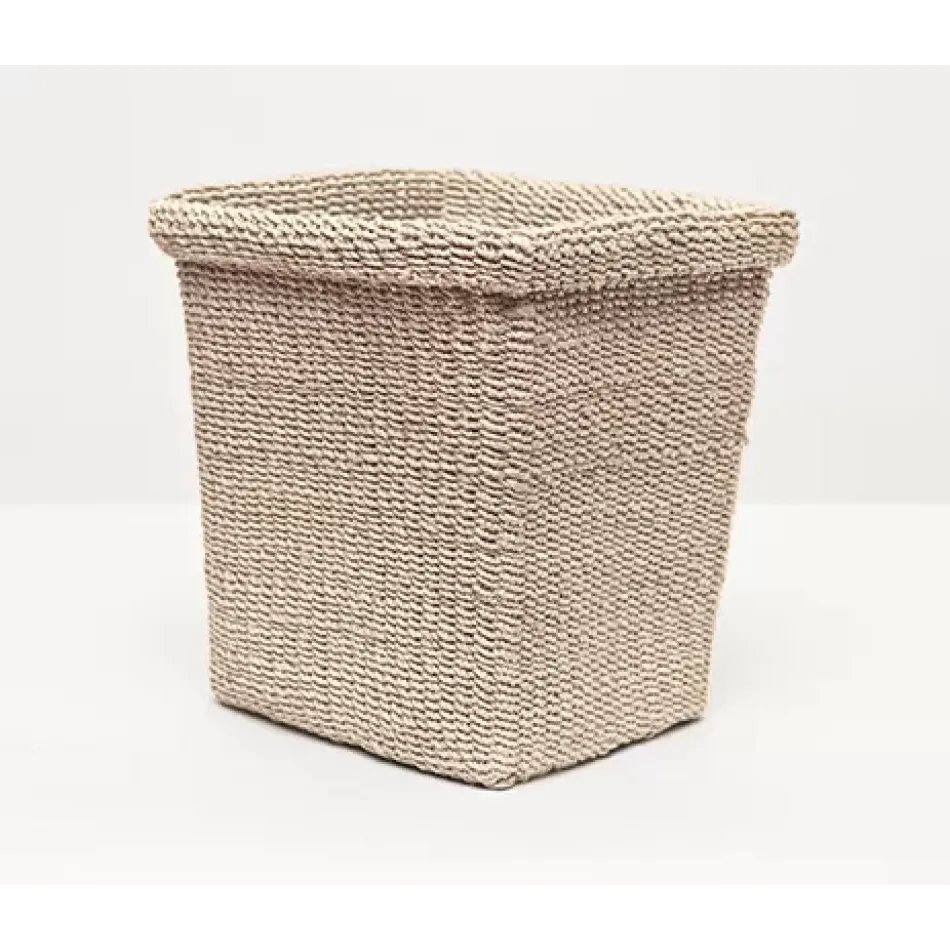 Chelston Bleached Wastebasket Rectangular Tapered Abaca Fiber