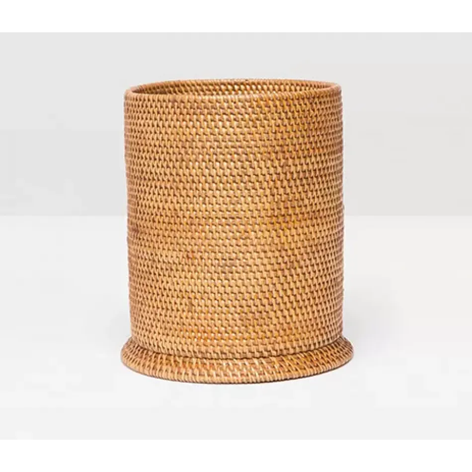 Dalton Brown Wastebasket Round Rattan