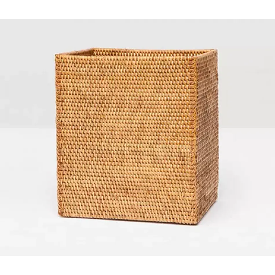 Dalton Brown Wastebasket Rectangular Tapered Rattan