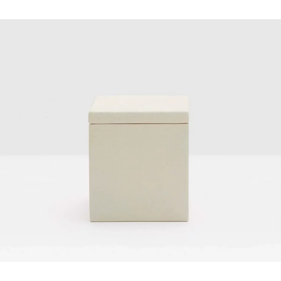 Dannes White Bath Canister 4"L x 4"W x 4.5"H