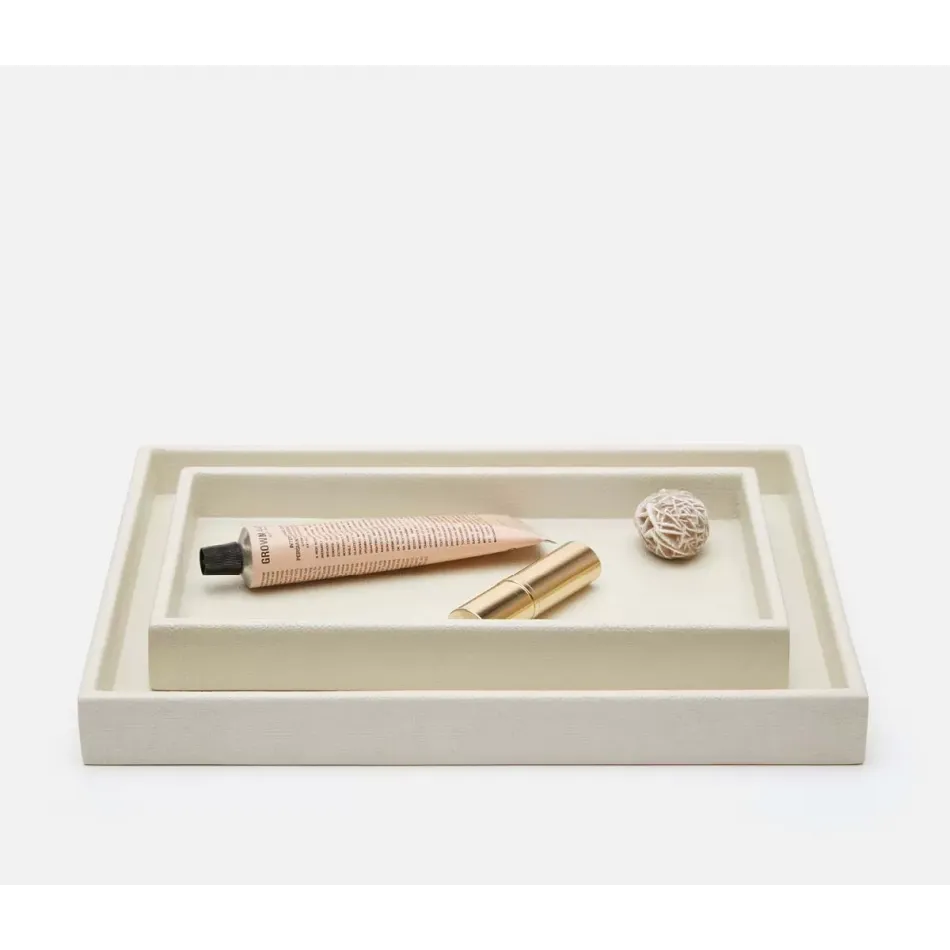 Dannes White Trays 10.5"L x 6"W x 1.5"H, 12.5"L x 9.5"W x 1.5"H Set of 2