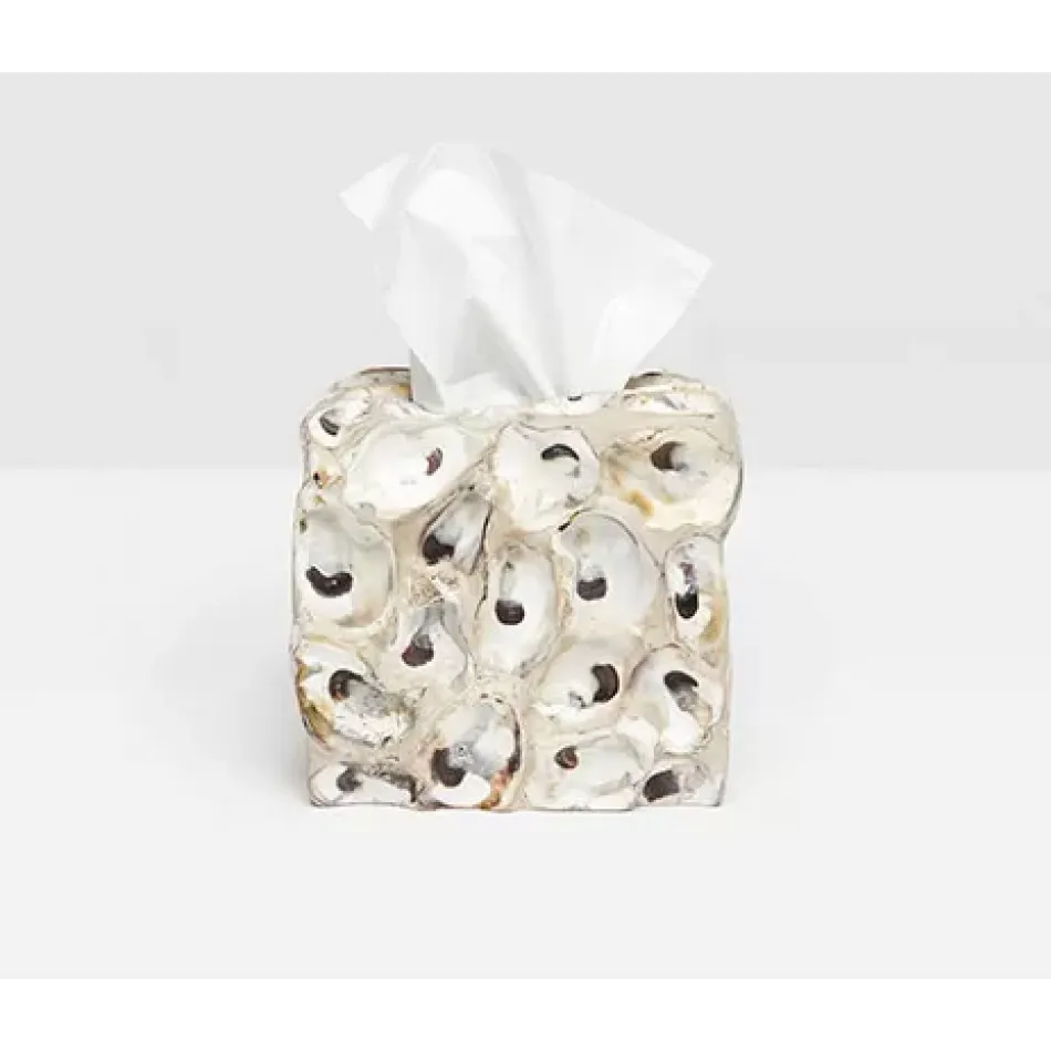 Enna Natural Oyster Tissue Box 6.5"L x 6.5"W x 6"H