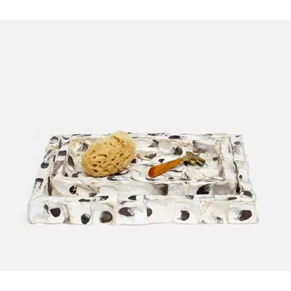 Enna Natural Oyster Trays 13"L x 10.5"W x 1.5"H, 11"L x 5.5"W x 1.5"H, Set of 2