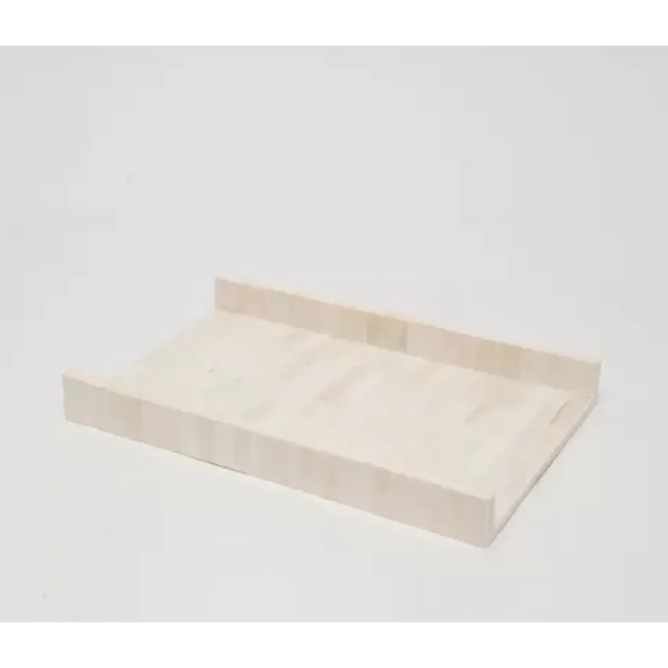 Gaya #Dnr# Natural Tray W/Open Sides Rectangular Straight Bone