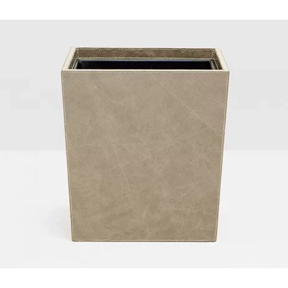 Hampton Storm Wastebasket Rectangular Tapered Full Grain Leather