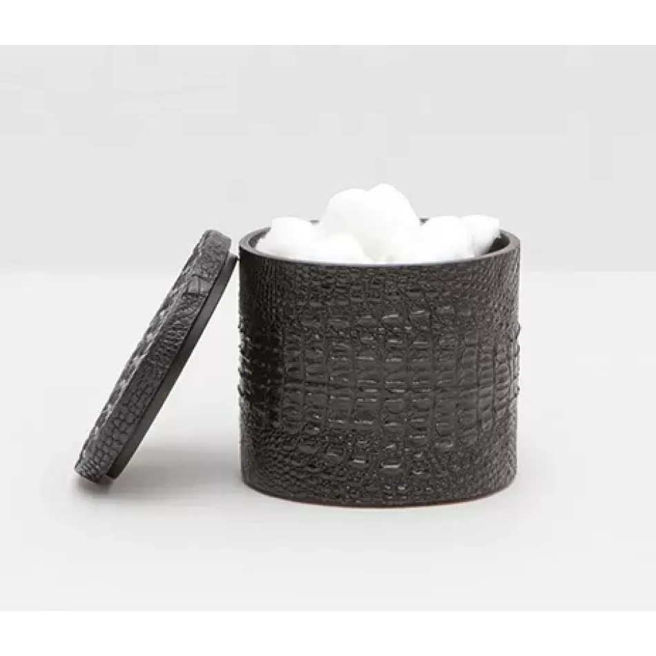 Hawen Black Bath Canister 4.5"D x 4.5"H