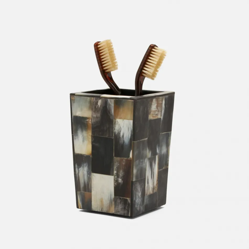 Lark Dark Brush Holder 3"L x 3"W x 5"H