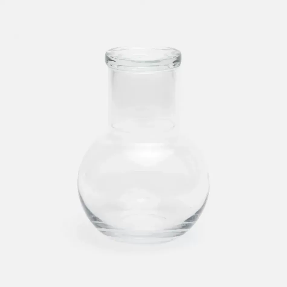 Lausanne Round Carafe Clear Hand Blown Glass