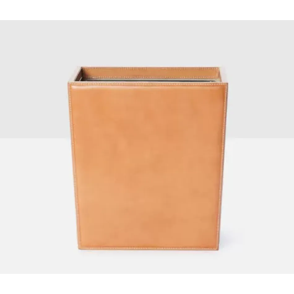 Lorient Aged Camel Wastebasket Rectangular: 10.5"L x 8.5"W x 11"H