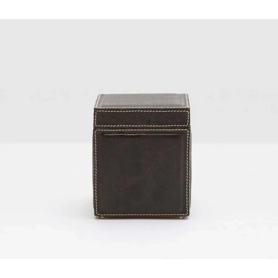 Lorient Charcoal Canister Square Straight Full-Grain Leather