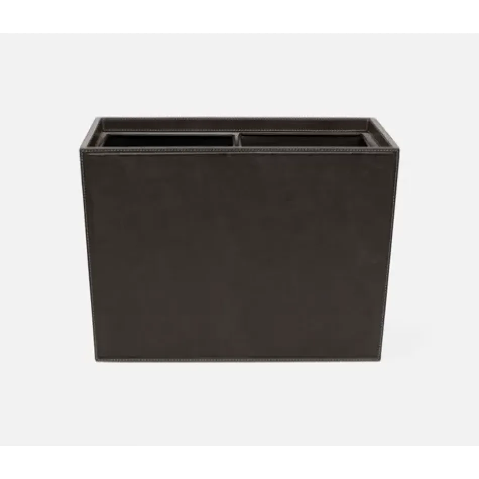 Lorient Charcoal Wastebasket Rectangular: 16"L x 10"W x 12.5"H