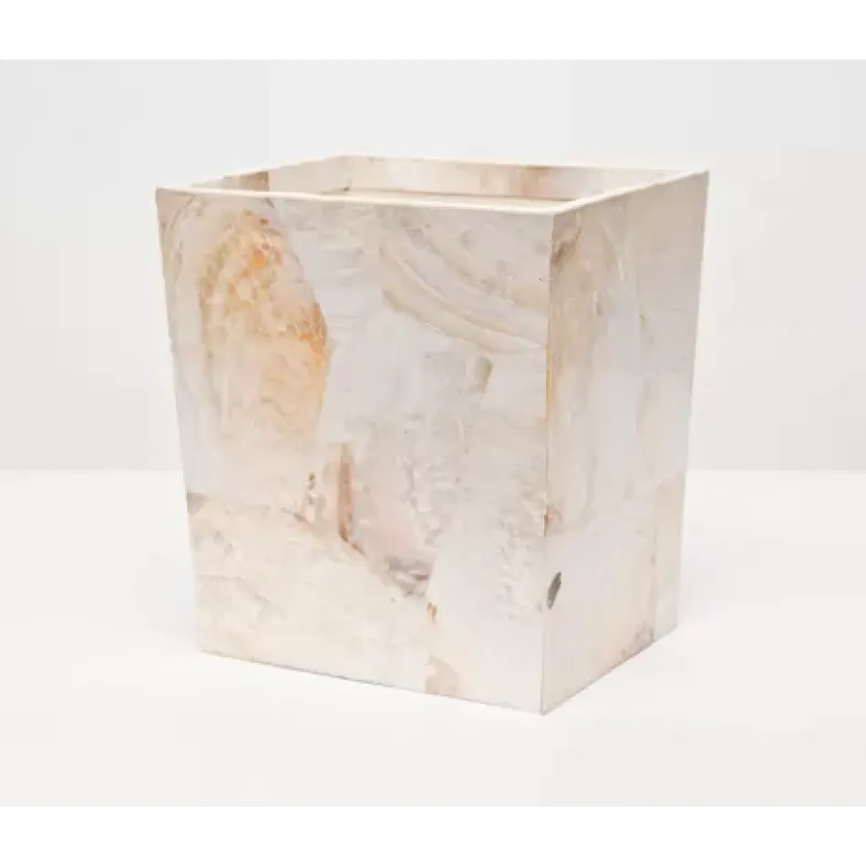 Lugano Kabibe Wastebasket Rectangular: 10"L x 8"W x 11"H