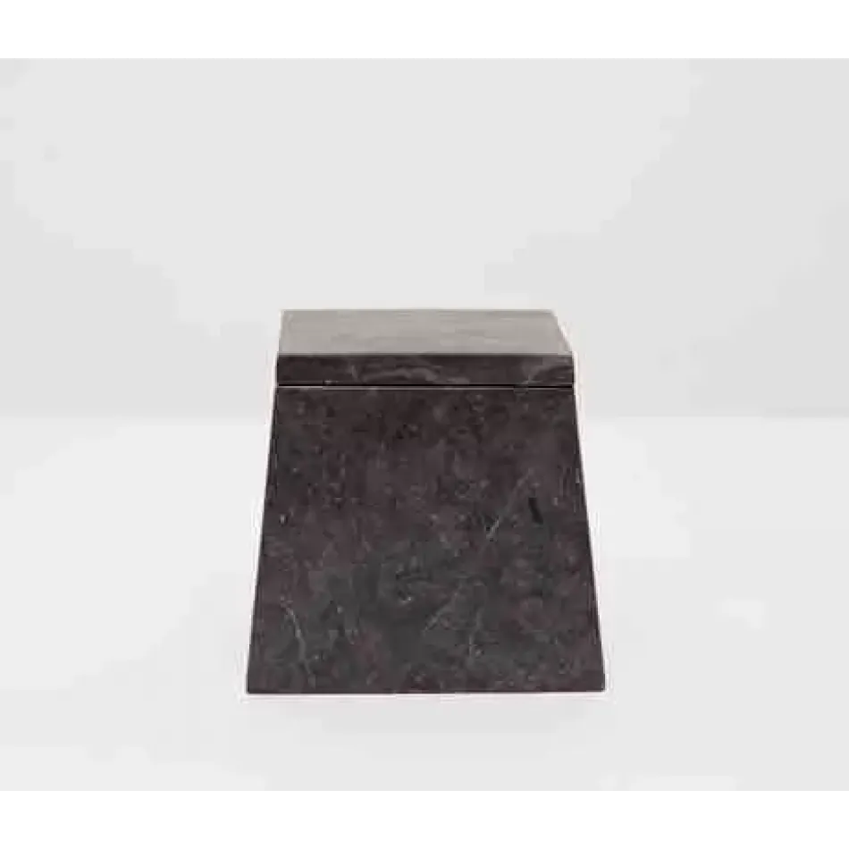 Luxor Black Matte Canister Square Taperedmarble