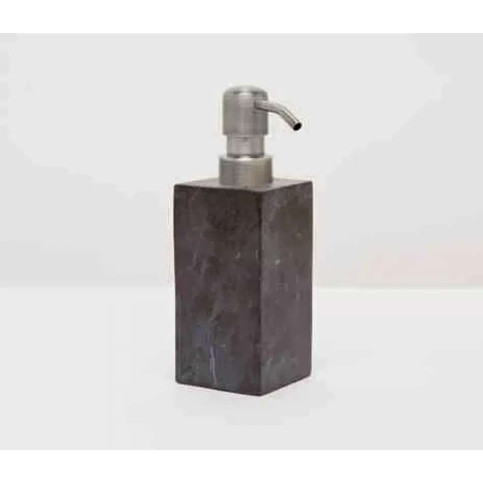 Luxor Black Matte Soap Pump Square Straight Marble