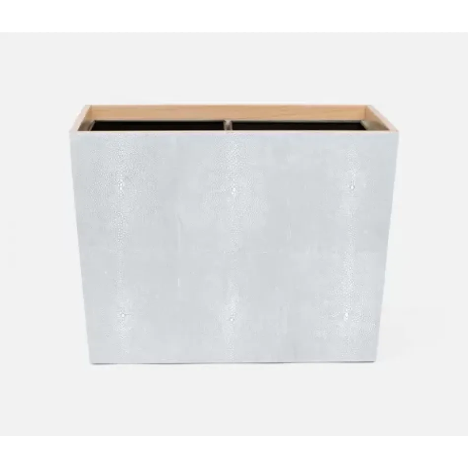 Manchester Cloud Gray Wastebasket Rectangular: 16"L x 10"W x 12"H