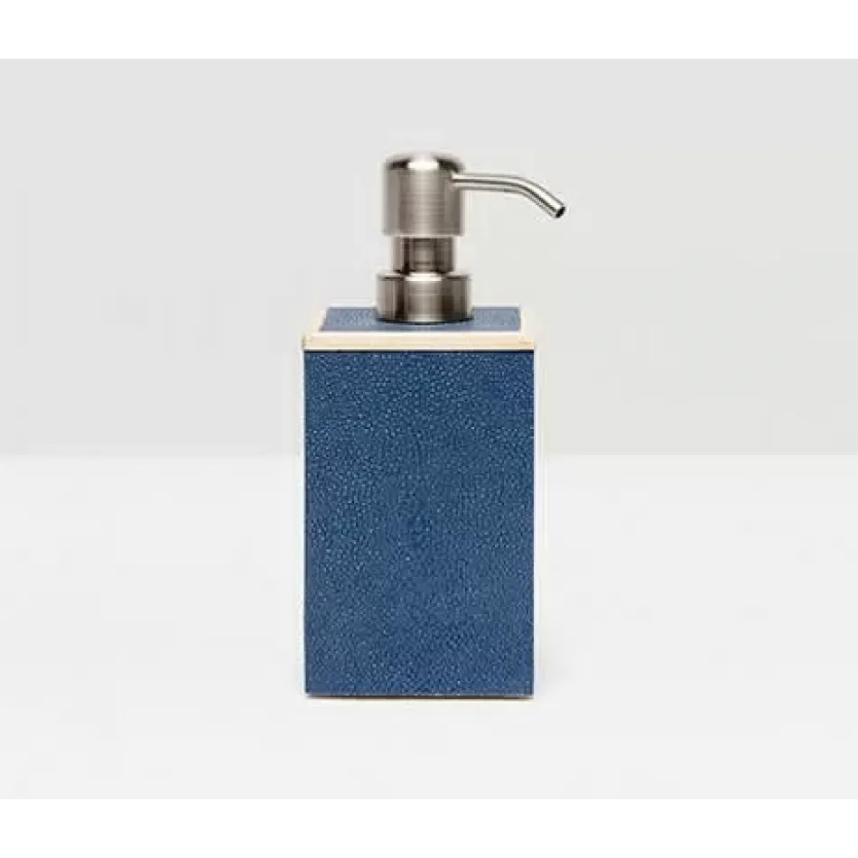 Manchester Navy Soap Pump Square Straight Realistic Faux Shagreen