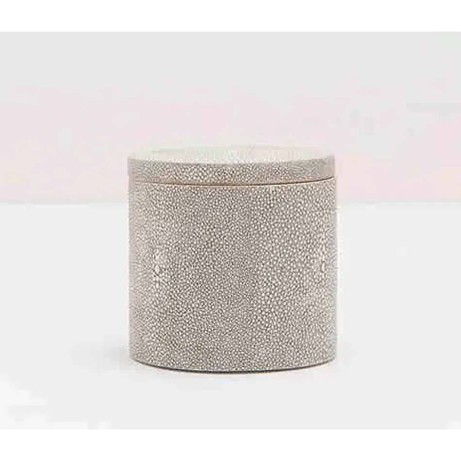 Manchester Sand Canister Round Large Realistic Faux Shagreen