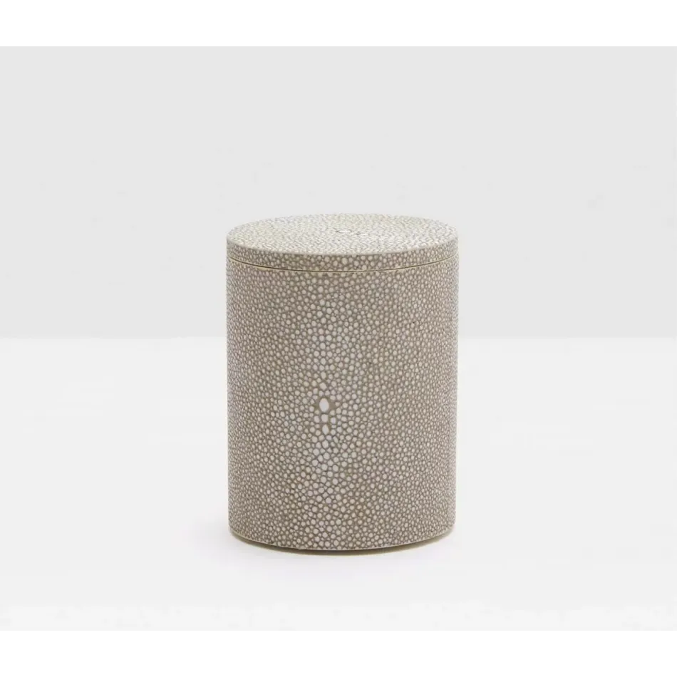 Manchester Sand Canister Round Small Realistic Faux Shagreen