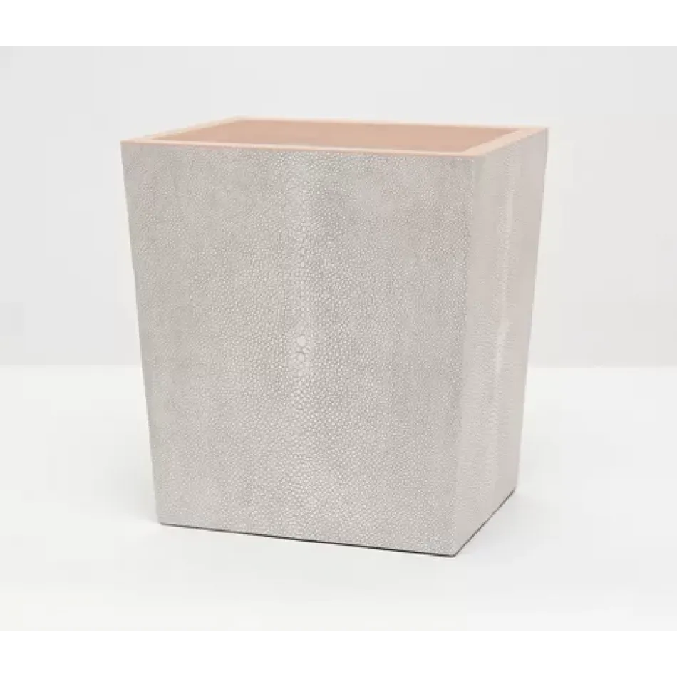Manchester Sand Wastebasket Rectangular Tapered Realistic Faux Shagreen