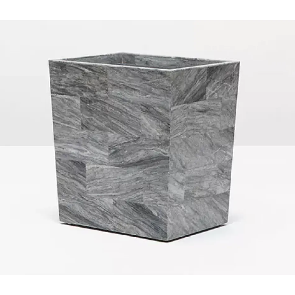 Milan Gray Wastebasket Rectangular Tapered Romblon Stone