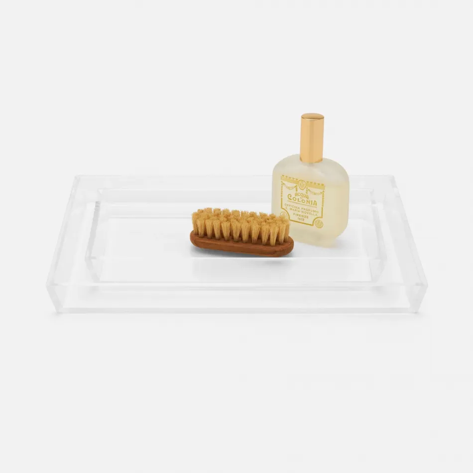 Monette Clear Nested Trays Rectangular Tapered Acrylic, Set Of 2