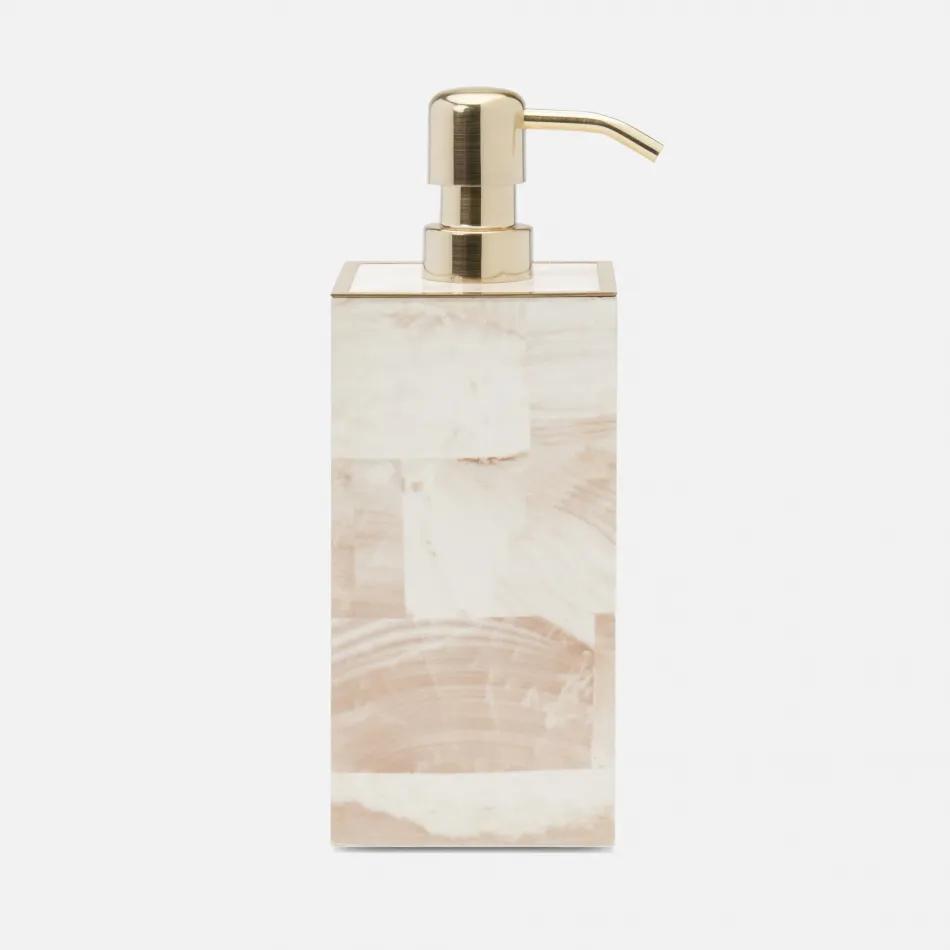Palermo Ii Natural/Brass Soap Pump XL: 3"L x 3"W x 9"H