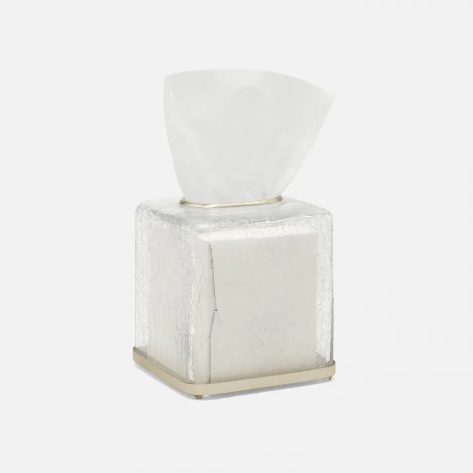 Pomaria Brushed Silver Tissue Box 5.5"L x 5.5"W x 6"H