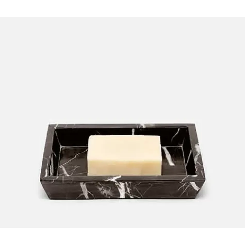 Rhodes Nero Soap Dish Rectangular Tapered Marble