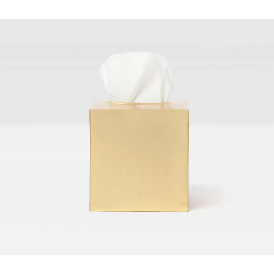 Tiset Gold Tissue Box 6"L x 6"W x 6"H
