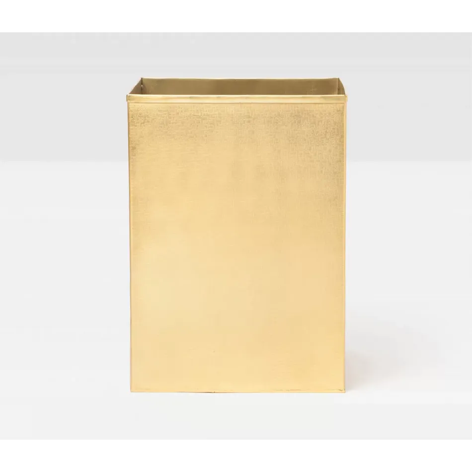 Tiset #Dnr# Wastebasket Ss Gold Etched Stainless Steel W/ Metal Lin