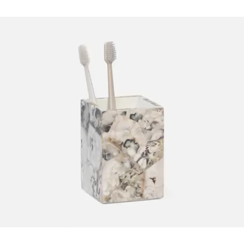 Tramore Natural Laminated Brush Holder 3"L x 3.5"W x 4.5"H