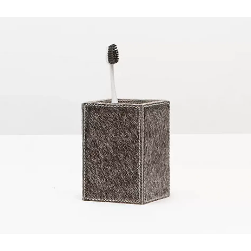 Umbra Gray Brush Holder Square Straight Hair-On-Hide