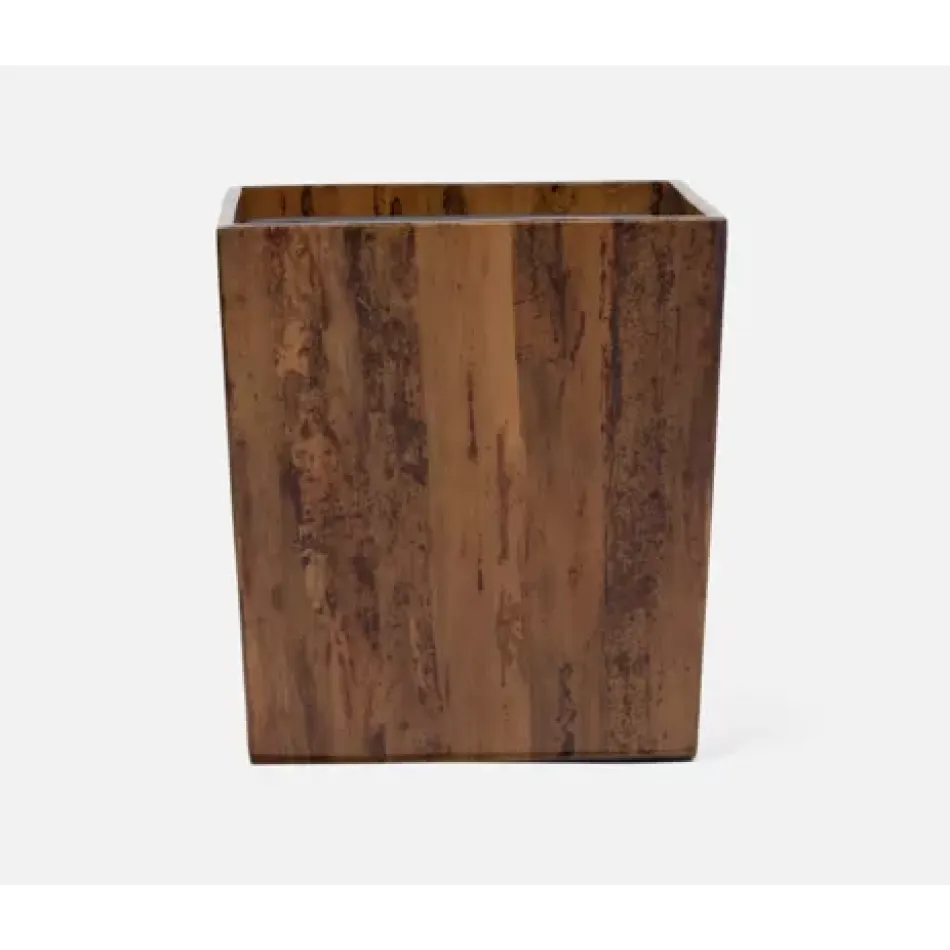 Varadero Dark Stain Wastebasket Rectangular Tapered Banana Leaf