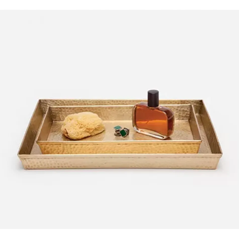 Verum Antique Brass Trays 13.5"L x 10.5"W x 1.5"H, Set of 2