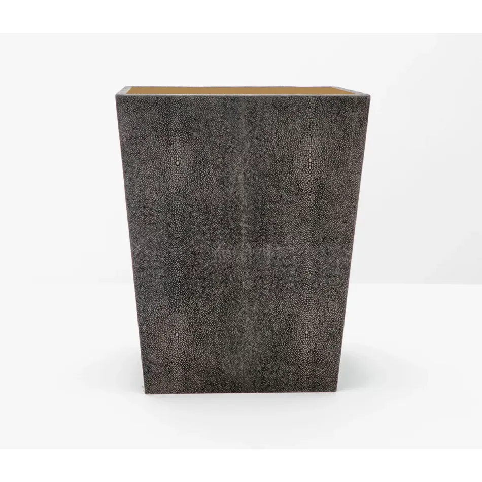 Crosby Dark Mushroom Rec. Wastebasket Rectangular: 11.5"L x 9.5"W x 14"H