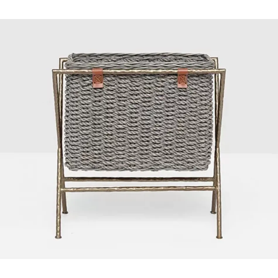 Hemley Gray Magazine Rack Woven Seagrass