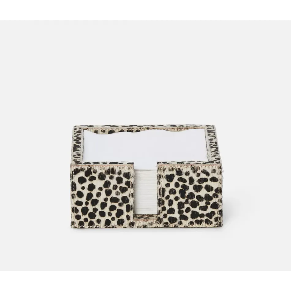 Bandar Cheetah Print Cocktail Napkin Tray Hair-On-Hide, Pack of 2