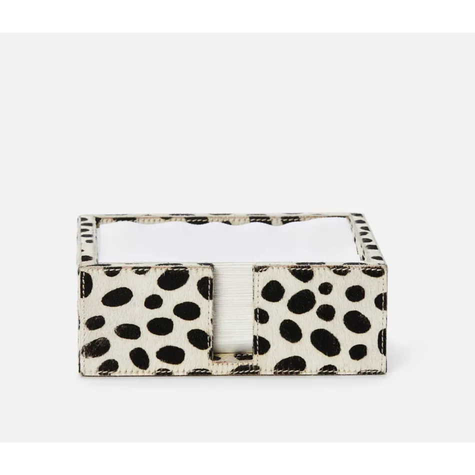 Bandar Dalmatian Print, Luncheon Napkin Tray, Hair-On-Hide, Pack of 2