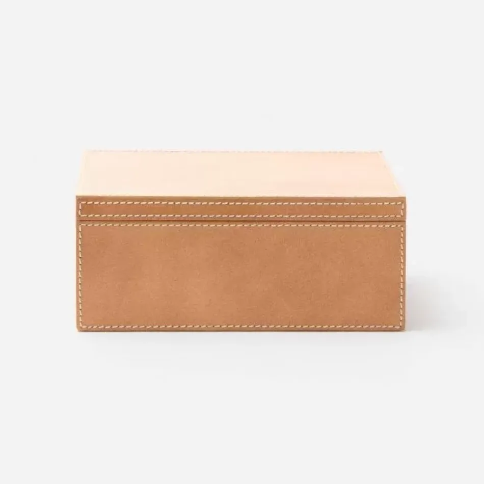 Selby Aged Camel Accent Box Medium Aged Camel Full-Grain Leather