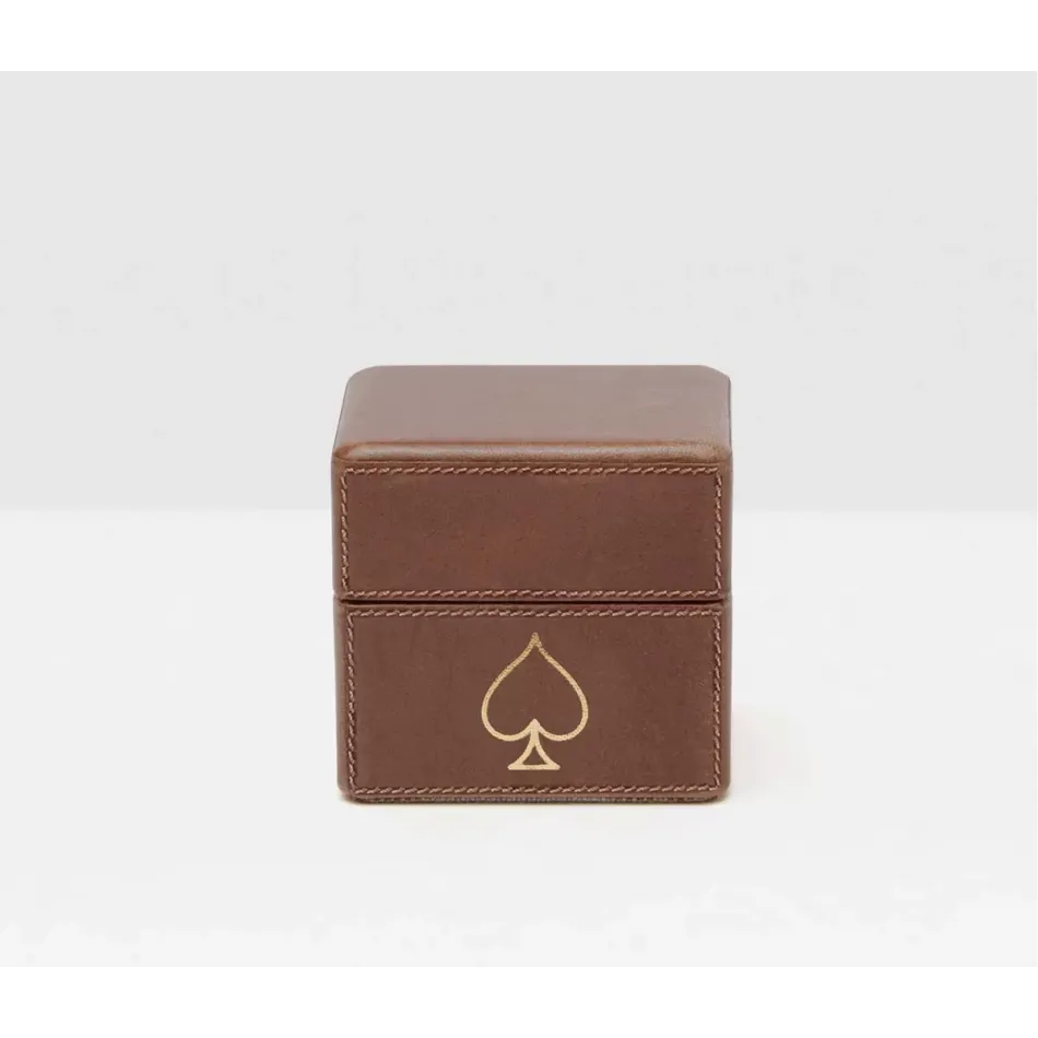 Aira Tobacco Card Box Set Miniature Full-Grain Leather